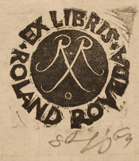 Exlibris by ? ? from Unknown for Roland Roveda - Monogram 