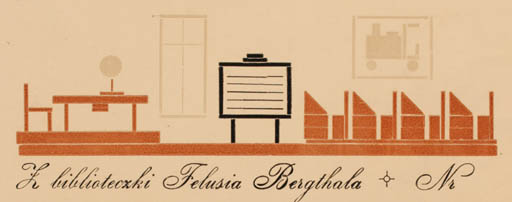 Exlibris by ? ? from Poland for Biblioteczki Felusia Bergthala - Interior 