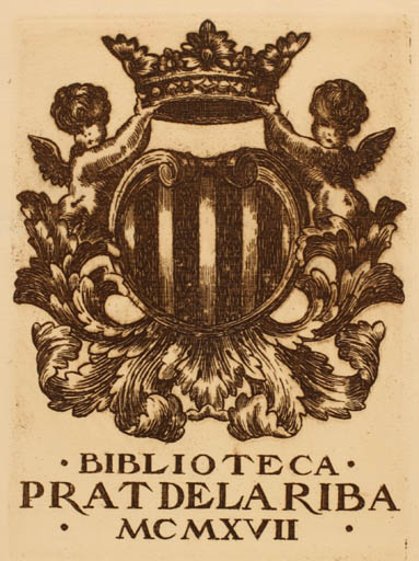 Exlibris by ? Unbekannt from Unknown for Prat dela Riba - Heraldry 