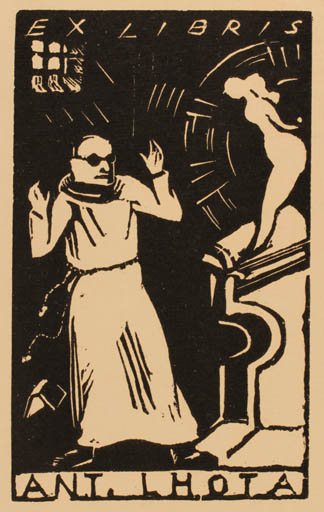 Exlibris by Alois Moravec from Czechoslovakia for nt Lhota - Religion 