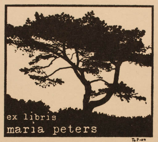 Exlibris by Thomas Pedersen from Denmark for Maria Peters - Tree 