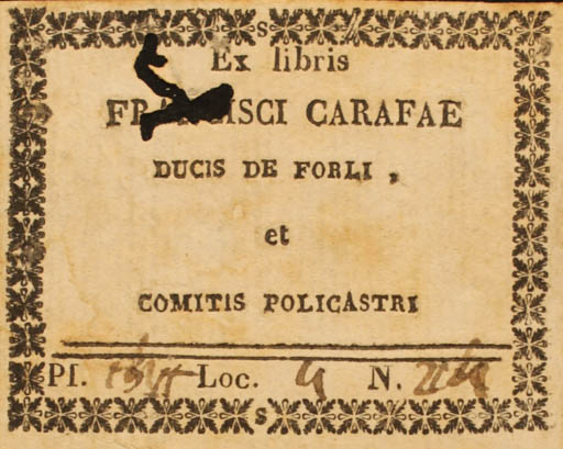 Exlibris by ? ? from Unknown for ? Carafae - Text/Writing 