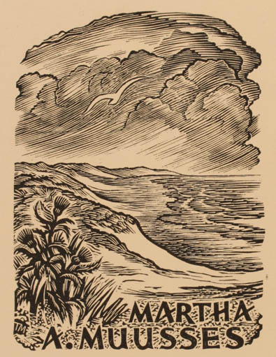 Exlibris by Thijs Mauve from Netherland for Martha A. Muusses - Scenery/Landscape 