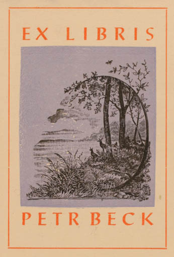 Exlibris by Petr Beck from Czechoslovakia for Petr Beck - Scenery/Landscape 