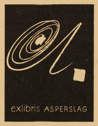 Exlibris by ? ? from Unknown for Louis M. J. Asperslag - Text/Writing 