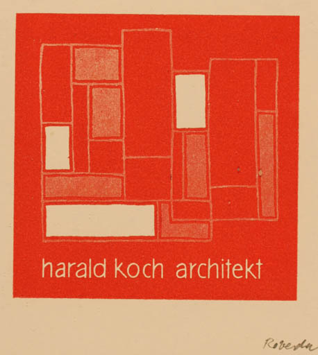 Exlibris by Roland Roveda from Spain for Harald Koch - Abstract 