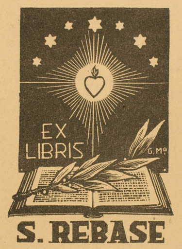 Exlibris by Gustav Mootse from Estonia for S Rebase - Book 