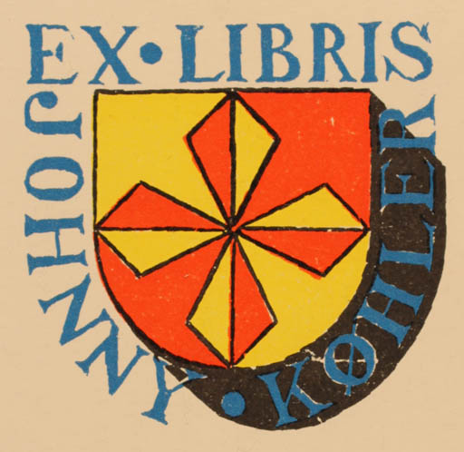 Exlibris by Tadeusz Przypkowski from Poland for Køhler Johnny - Text/Writing 