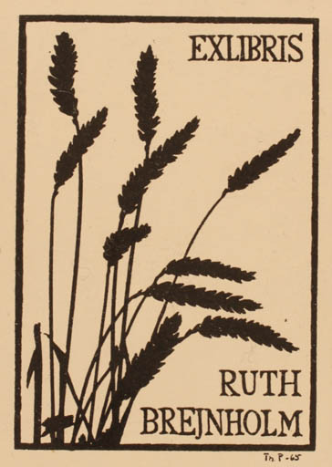 Exlibris by Thomas Pedersen from Denmark for Ruth Brejnholm - Flora 