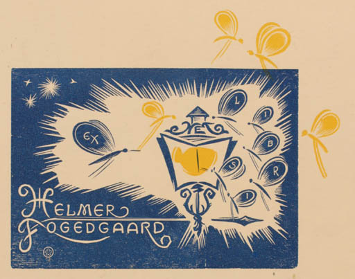 Exlibris by Eugen Goljachowski from Soviet Union for Helmer Fogedgaard - Abstract 