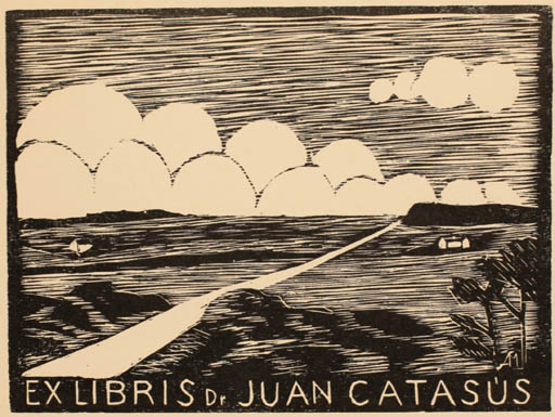 Exlibris by Svend Aage Mollerup from Denmark for Dr. Joan Catasús - Scenery/Landscape 