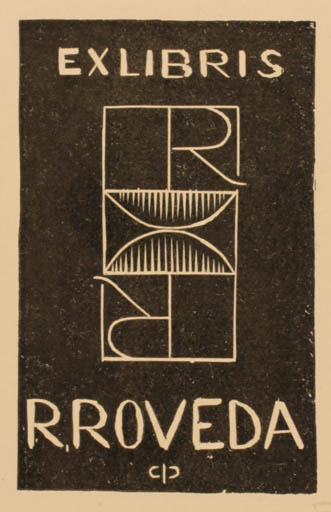 Exlibris by C. M. W. Cramer from Netherland for Roland Roveda - Text/Writing 