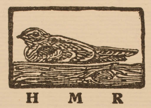 Exlibris by Johannes Larsen from Denmark for ? H.M.R. - Fauna Bird 