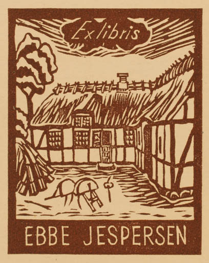 Exlibris by Lorentz May from Denmark for Ebbe Jespersen - Architecture 