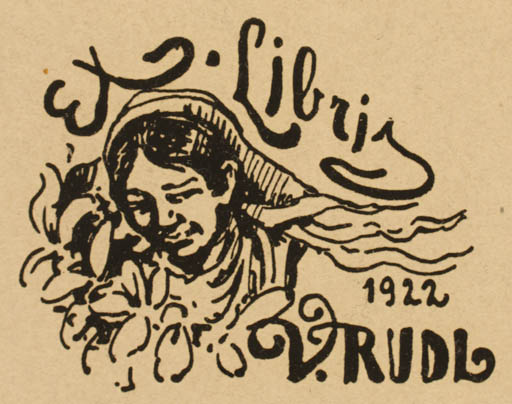 Exlibris by M. D. Gjuric from Czechoslovakia for Vaclav Rudl - Portrait 