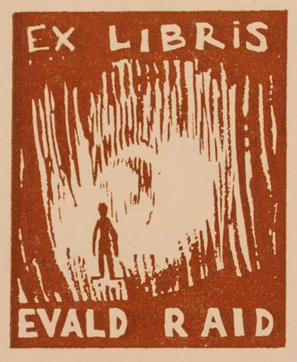 Exlibris by A Vomm from Canada for Evald Raid - Abstract 