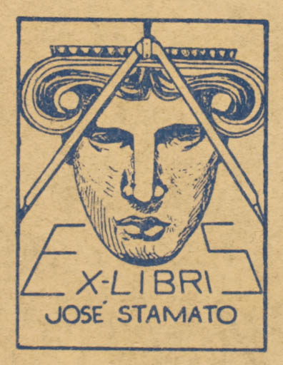 Exlibris by Jose Stamato from Unknown for Jose Stamato - Portrait 