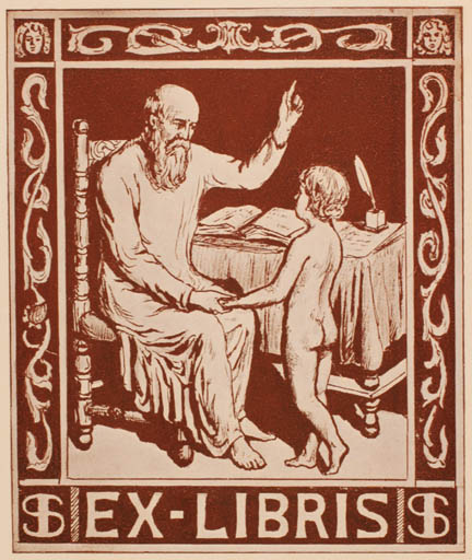 Exlibris by ? Unbekannt from Denmark for Sigvald Jordahl - Child Jugend Man 