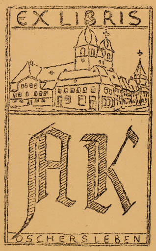 Exlibris by ? ? from Germany for ? A.K. - Castle/Palace 