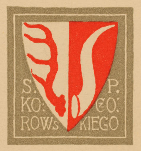 Exlibris by Tadeusz Przypkowski from Poland for S Korowski - Heraldry 