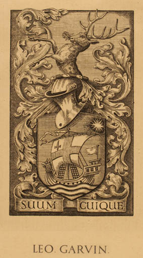 Exlibris by ? ? from Great Britain for Leo Garvin - Heraldry 