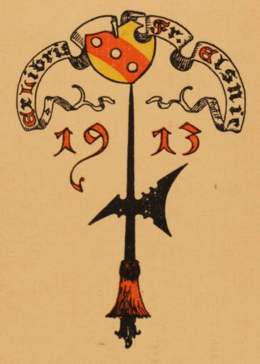 Exlibris by Vaclav Rytir from Czechoslovakia for Fr Gisnic - Jugend Weapon 