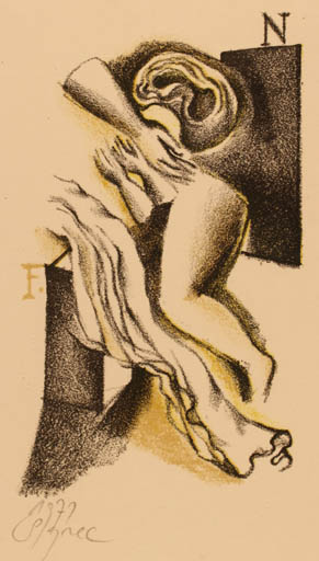 Exlibris by Nadeza Synecka from Czechoslovakia for ? F.N. - 