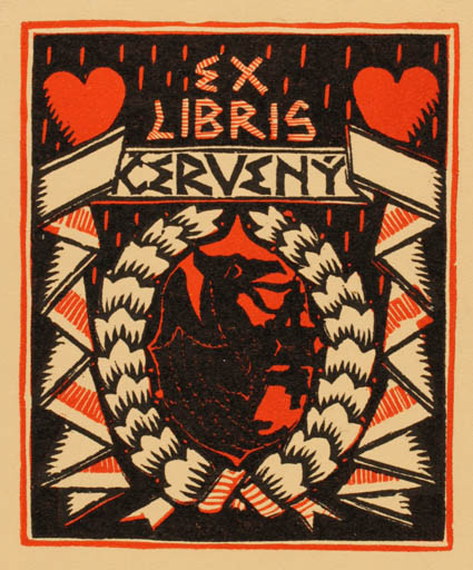 Exlibris by Jos Sejpka from Czechoslovakia for Jaroslav Cerveny - 