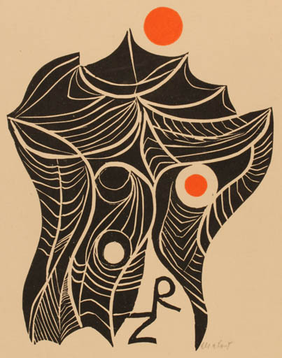 Exlibris by ? ? from Unknown for ? Z.R. - Abstract 