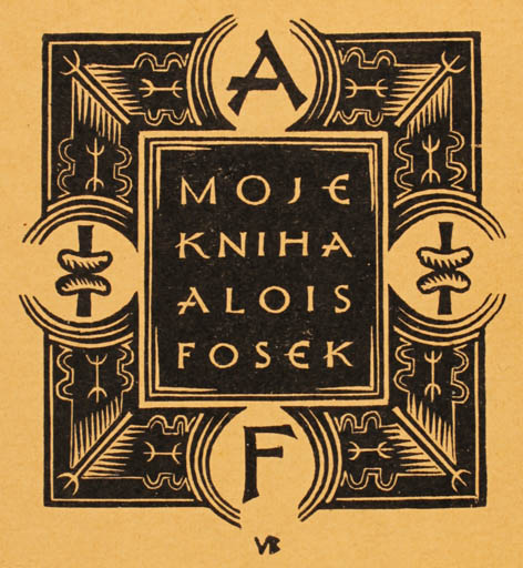 Exlibris by ? ? from Czechoslovakia for Alois Fosek - 