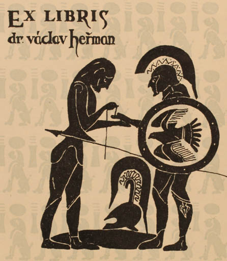 Exlibris by Dr. Vaclav Herman from Czech Republic for Dr. Vaclav Herman - Classical antiquity 