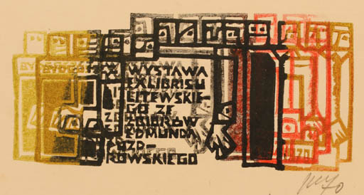 Exlibris by Vincas Kisarauskas from Lithuania for Edmund Puzdrowski - Abstract 