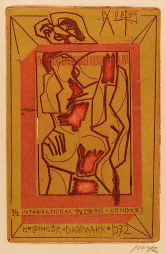 Exlibris by Vincas Kisarauskas from Lithuania for ? ? - Abstract Exlibris Congress 