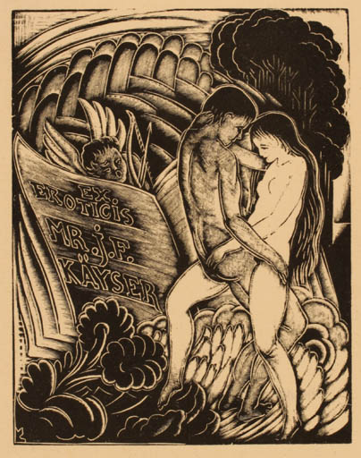 Exlibris by Stefan Mrozewski from Poland for J.F.Mr Käyser - Erotica Ex Erotica 