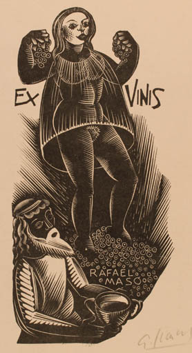 Exlibris by ? ? from Unknown for Rafael Maso - Erotica 