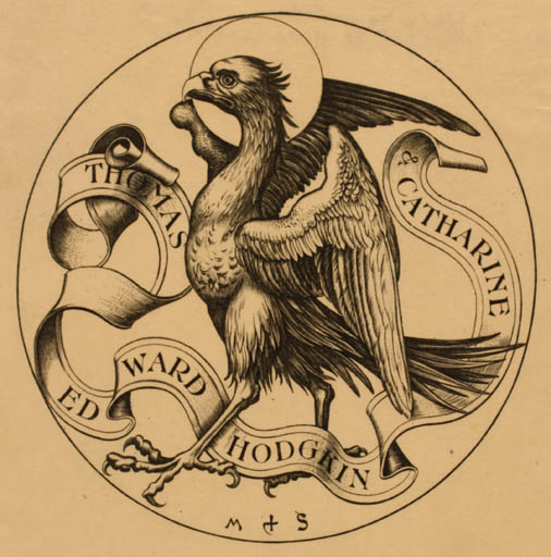 Exlibris by Mark F. Severin from Belgium for Thomas og Hodgkin Catharine Edward - Bird 