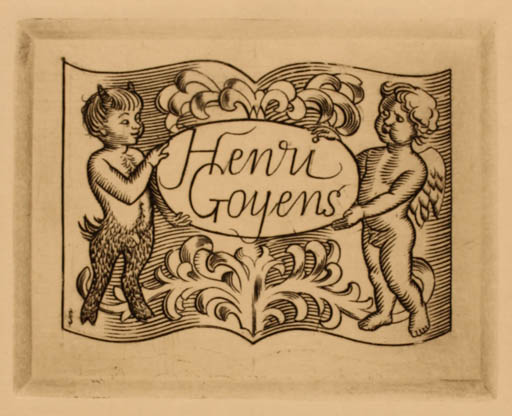 Exlibris by Mark F. Severin from Belgium for Henri Goyens - Child 