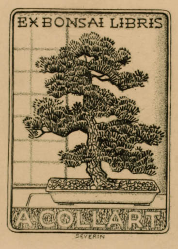 Exlibris by Mark F. Severin from Belgium for Albert Collart - Tree 