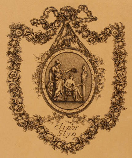 Exlibris by William P Barrett from Great Britain for Elinor Glyn - 