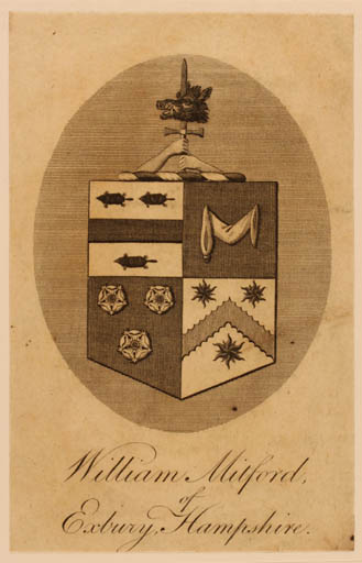 Exlibris by ? ? from Great Britain for William of Exbury, Hampshire Mitford - Heraldry 