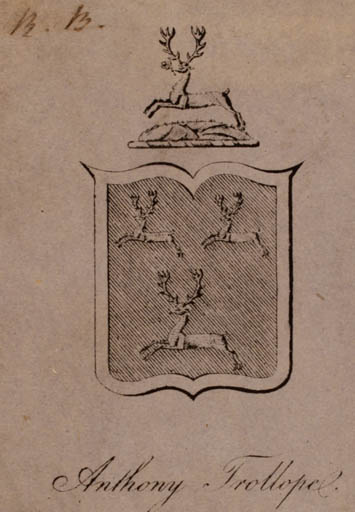 Exlibris by ? ? from Great Britain for Anthony Trollope - Heraldry 