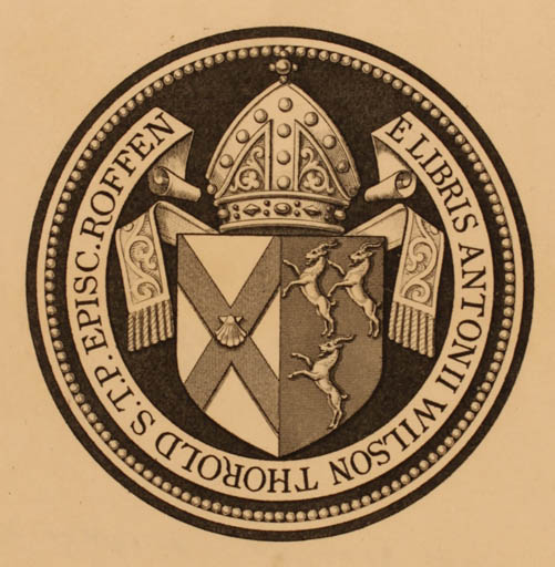 Exlibris by Allan Wyon from Great Britain for Anton Wilson Thorold - Heraldry 