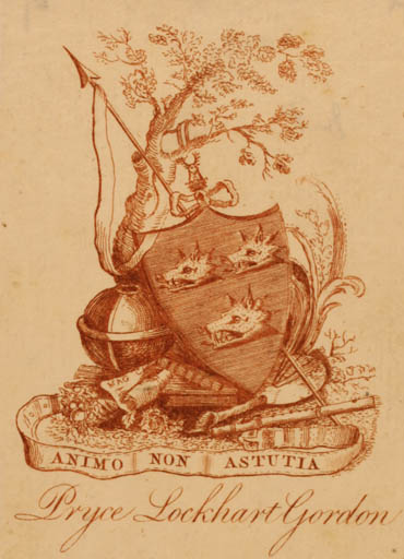 Exlibris by ? ? from Great Britain for Pryce Lockhart Gordon - Heraldry 