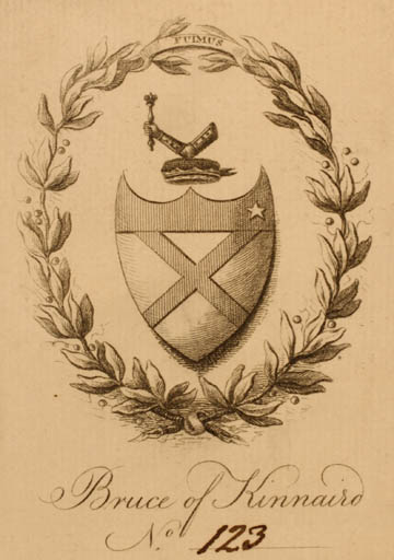 Exlibris by ? ? from Great Britain for James of Kinnaird Bruce - Heraldry 