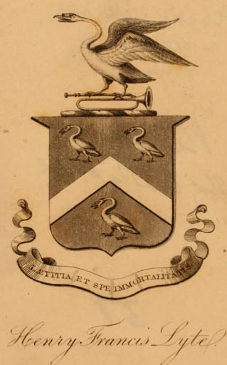 Exlibris by ? ? from Great Britain for Henry Francis Lyte - Heraldry 