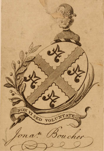 Exlibris by ? ? from Great Britain for Jonan Boucher - Heraldry 