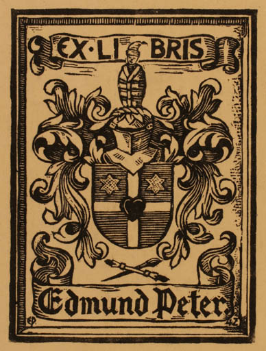 Exlibris by Edmund Peter from Denmark for Edmund Peter - Heraldry 