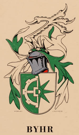 Exlibris by Jan Raneke from Sweden for ? Byhr - Heraldry 