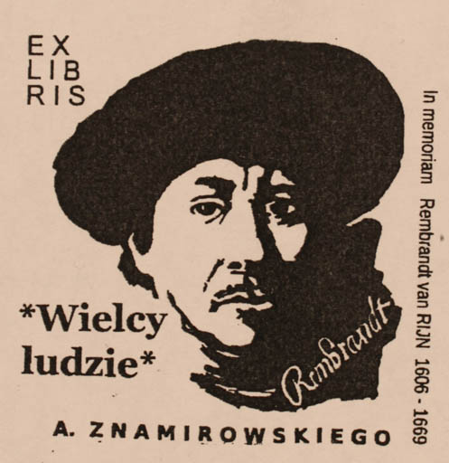 Exlibris by Jozef Golec from Poland for Andrzeja Znamirowskiego - Portrait 