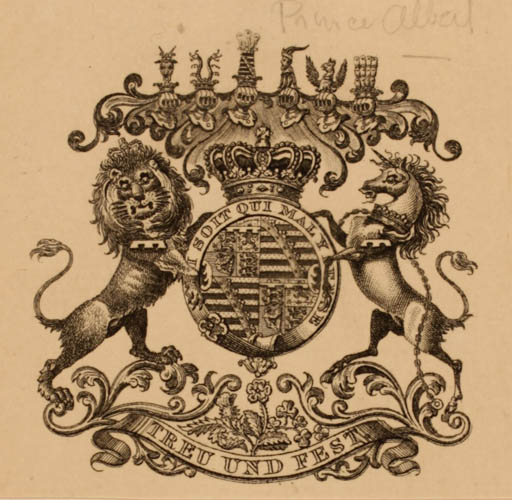 Exlibris by ? ? from Great Britain for ? H.R.H. Albert - Heraldry Regent/royalty 